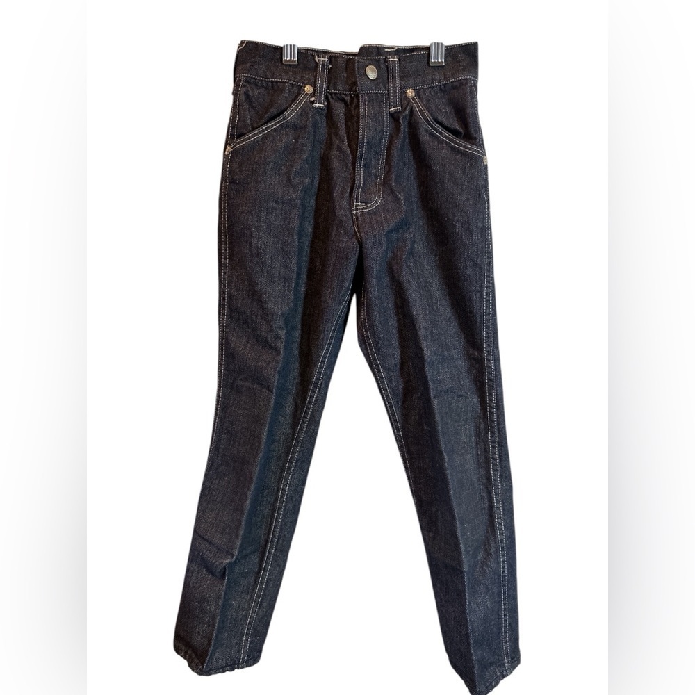 Vtg 1960/70's Sears Circle Youth Boys Sz 12 Reg Dark Denim Jeans